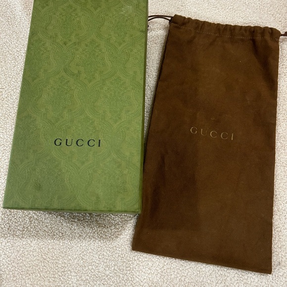 Authentic Gucci Suede and Leather Kitten Heel Mules Size 9.5 - Picture 8 of 10